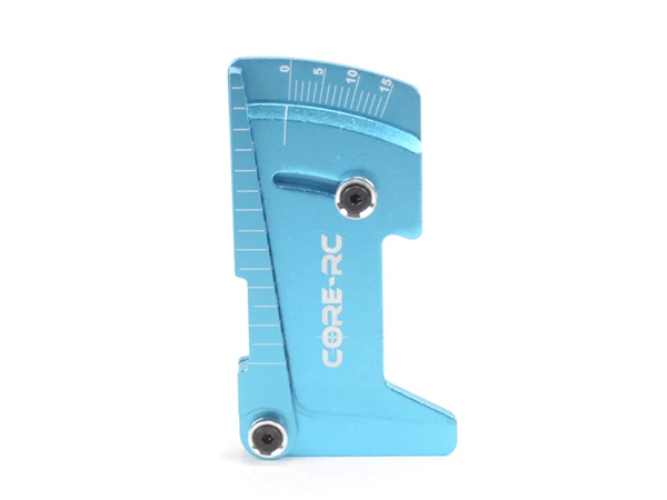 Core RC Alloy Camber-Ride Height Gauge - Blue 3 Core RC Alloy Camber-Ride Height Gauge - Blue