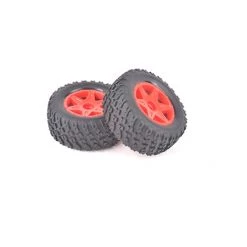 Core RC Spider Front Tyre & Wheel Set - Red